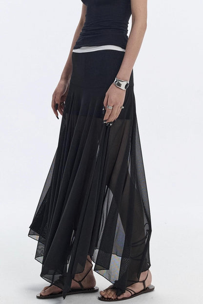 Breathing Black Summer Skirt