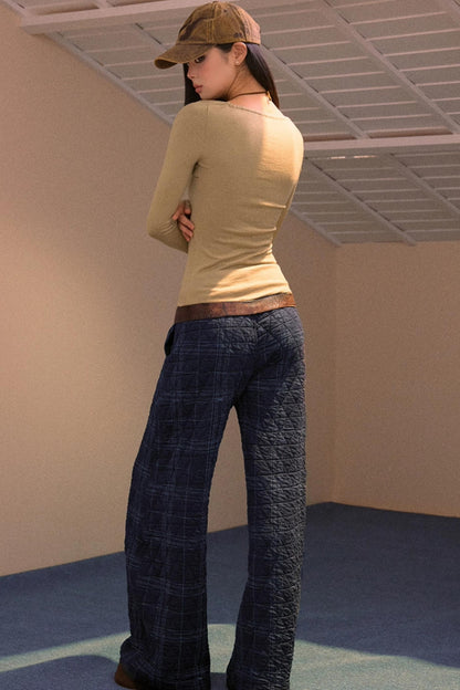 Color-Block Halter Knit Sweater