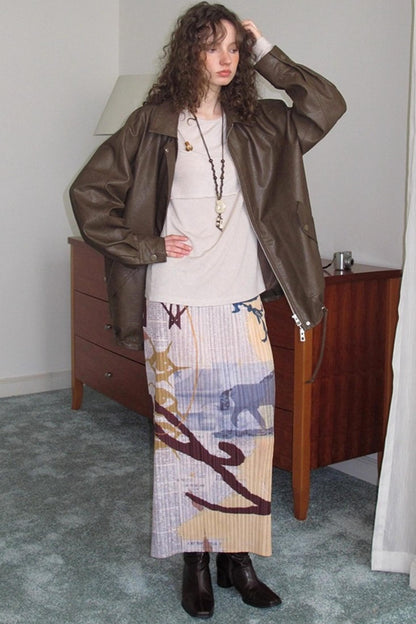 Vintage Matte Coffee Leather Jacket