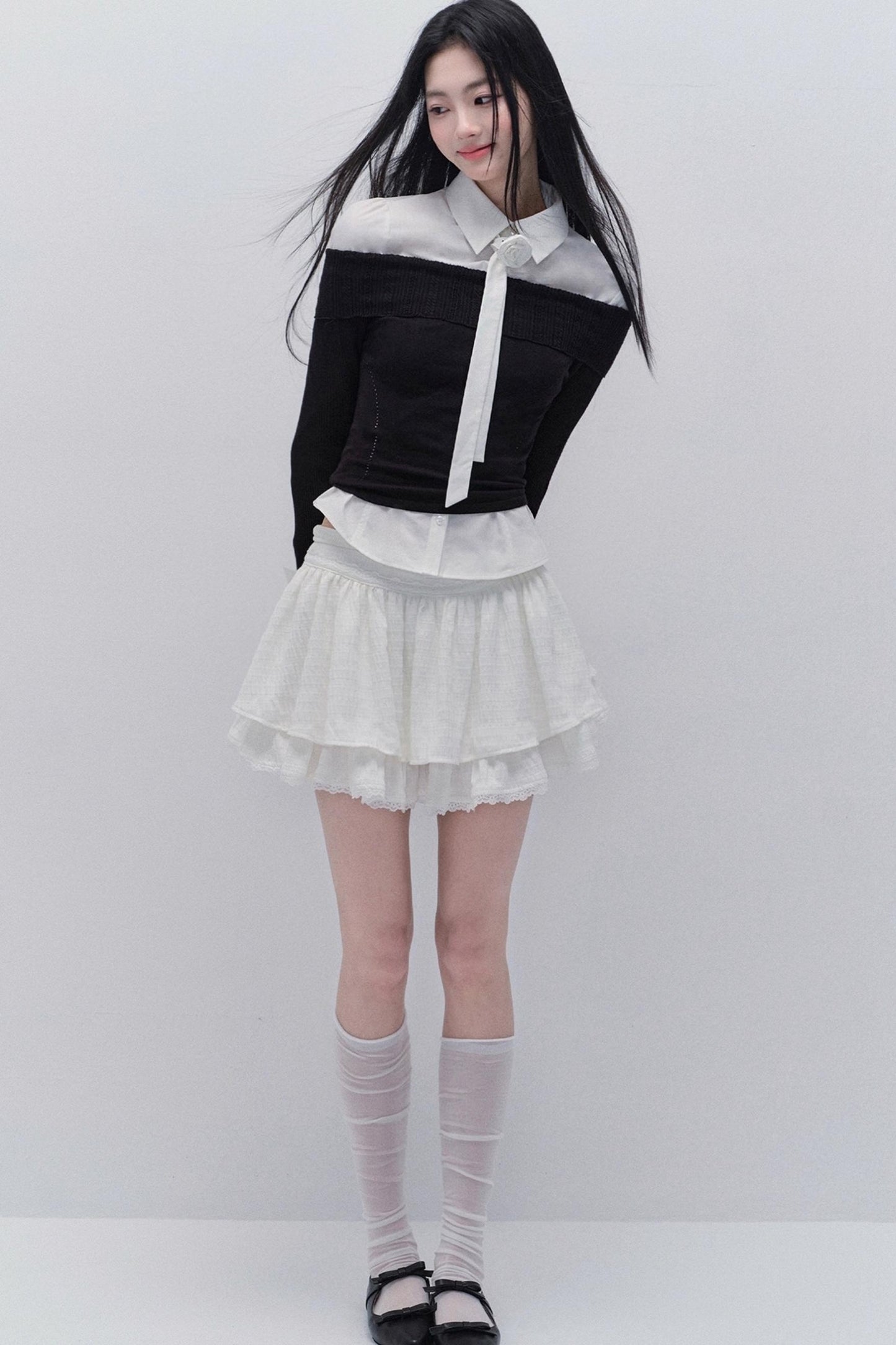 Slimming Knit One-Shoulder Top