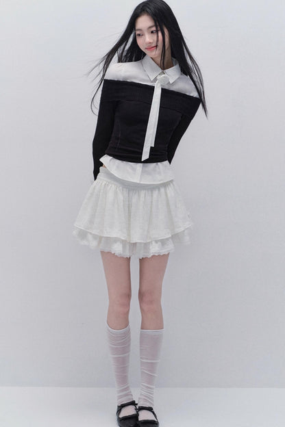 Slimming Knit One-Shoulder Top