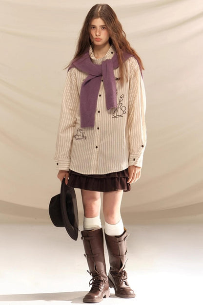 Winter Wool High-Waisted Skirt