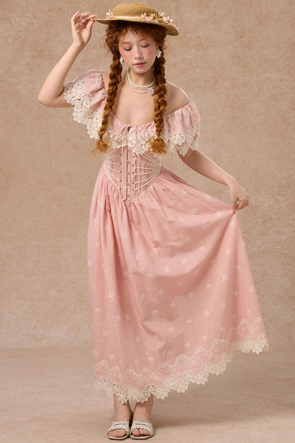 French Herringbone One-Shoulder Dress