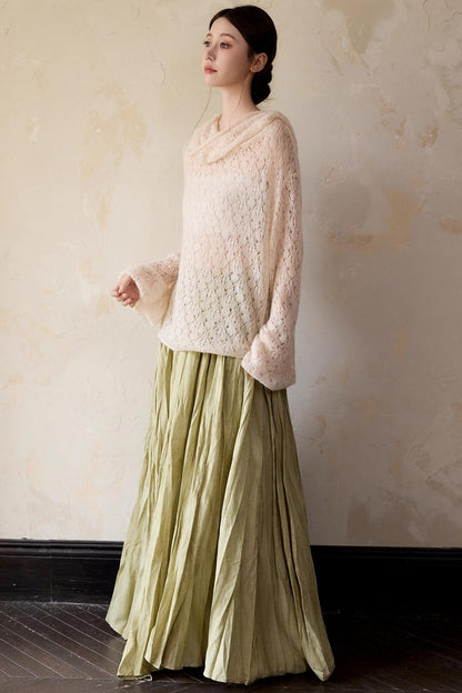 Alpaca Hooded Mohair Sweater