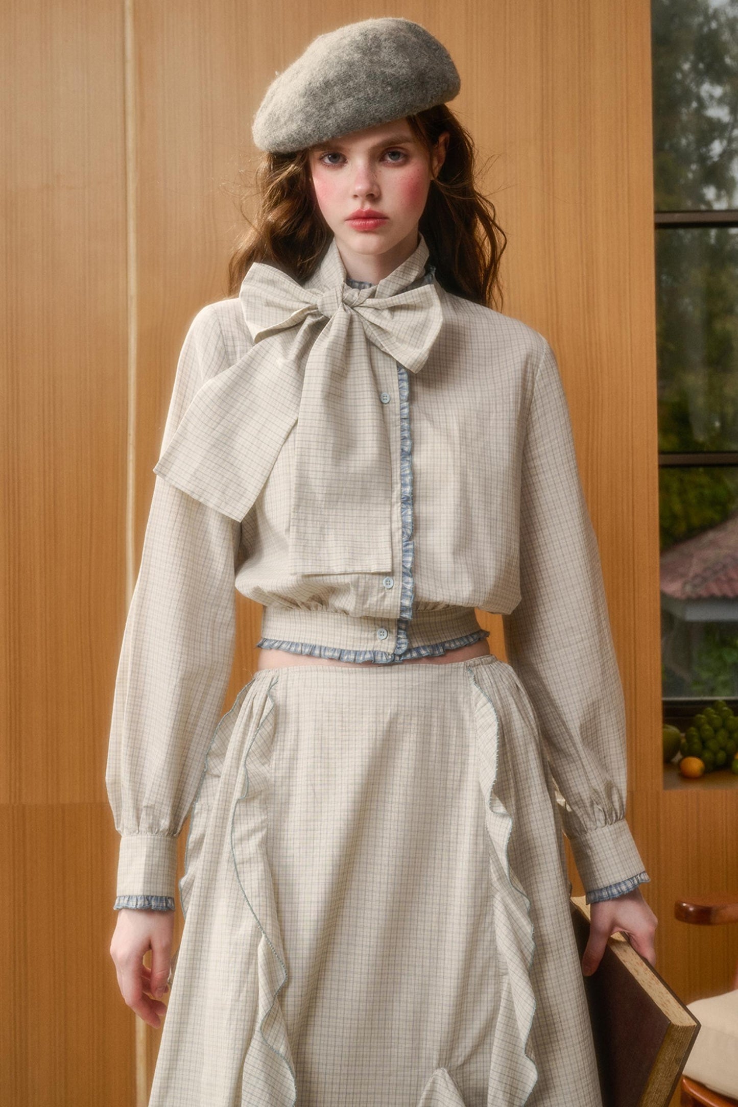 Gentle Wind Cotton Top & Skirt Set-Up