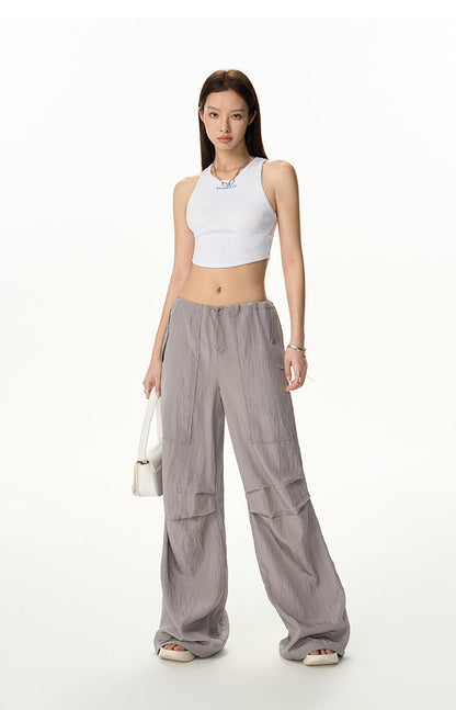 Pocket Design Wide Loose Pants