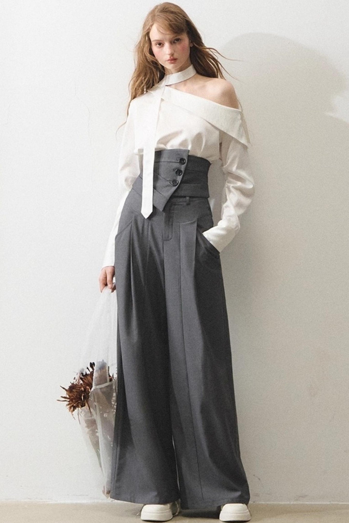 Mint Asymmetrical Shirt Set-Up