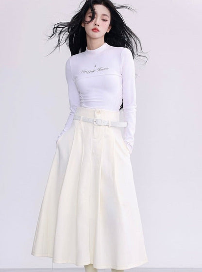 American A-line long skirt