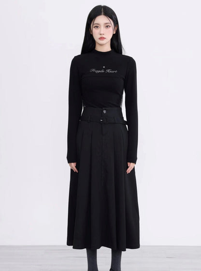 American A-line long skirt