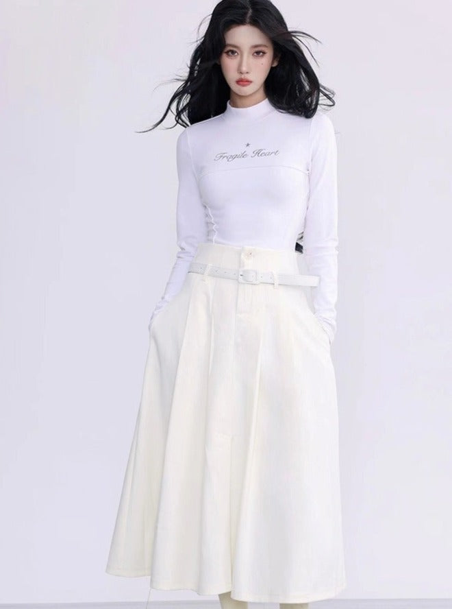 American A-line long skirt