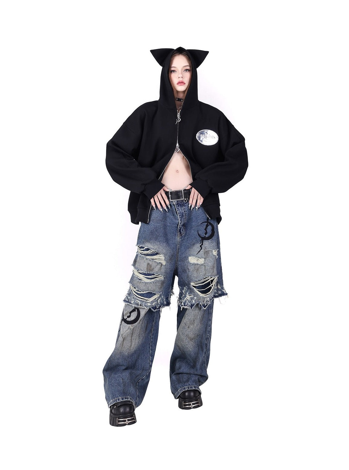 Hooded Genderless Basic Coat