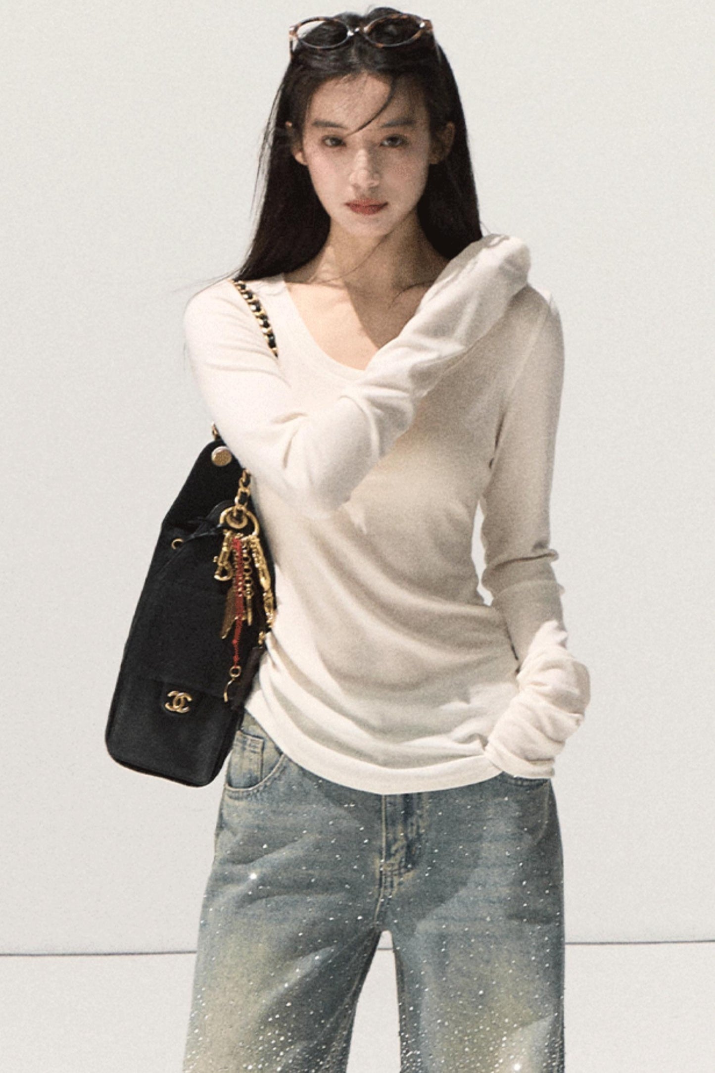 Skin Emotion Long-Sleeved Knitted Sweater