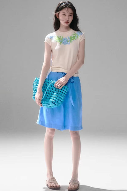 Cotton Linen Bermuda Shorts