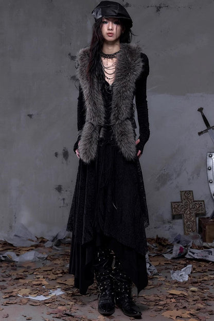 Wasteland Punk Fur Vest