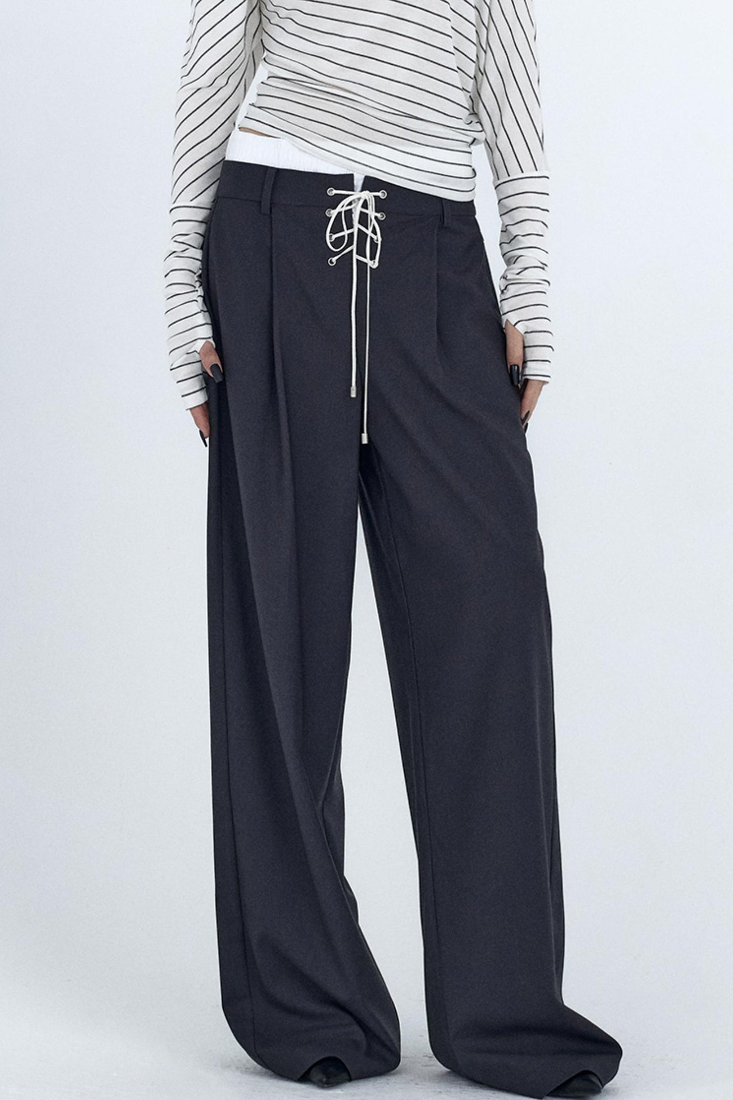Elastic Waist Western Trousers
