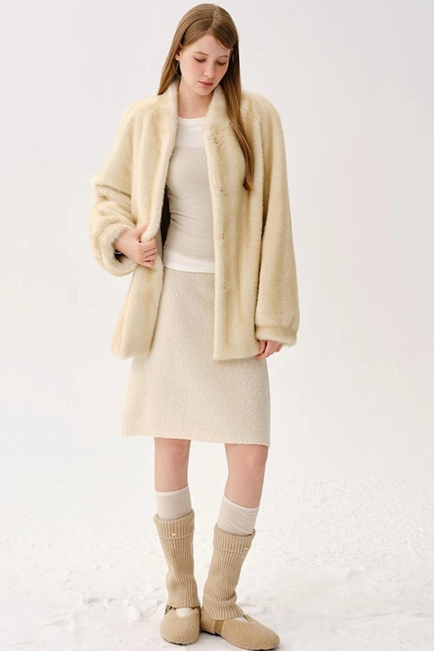 Retro Wool Knitted Cardigan Set-Up