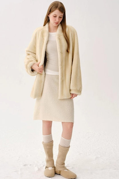 Retro Wool Knitted Cardigan Set-Up