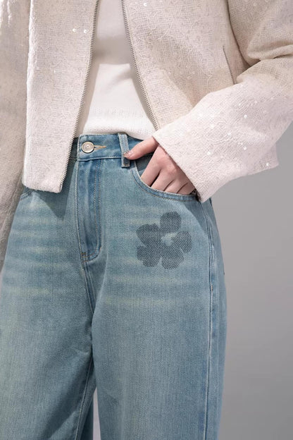 Meersalzblaue Lyocell-Jeans