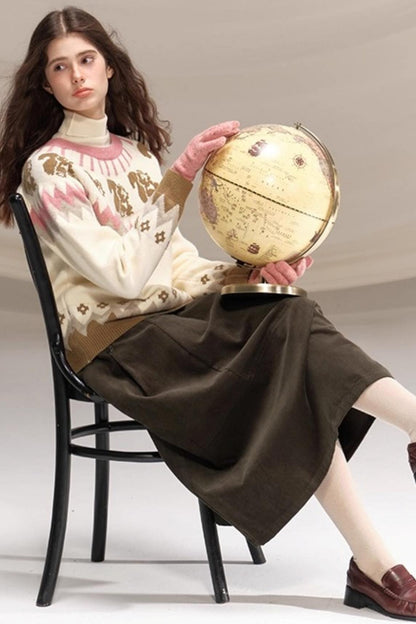 Peach Pinecone Wool Sweater