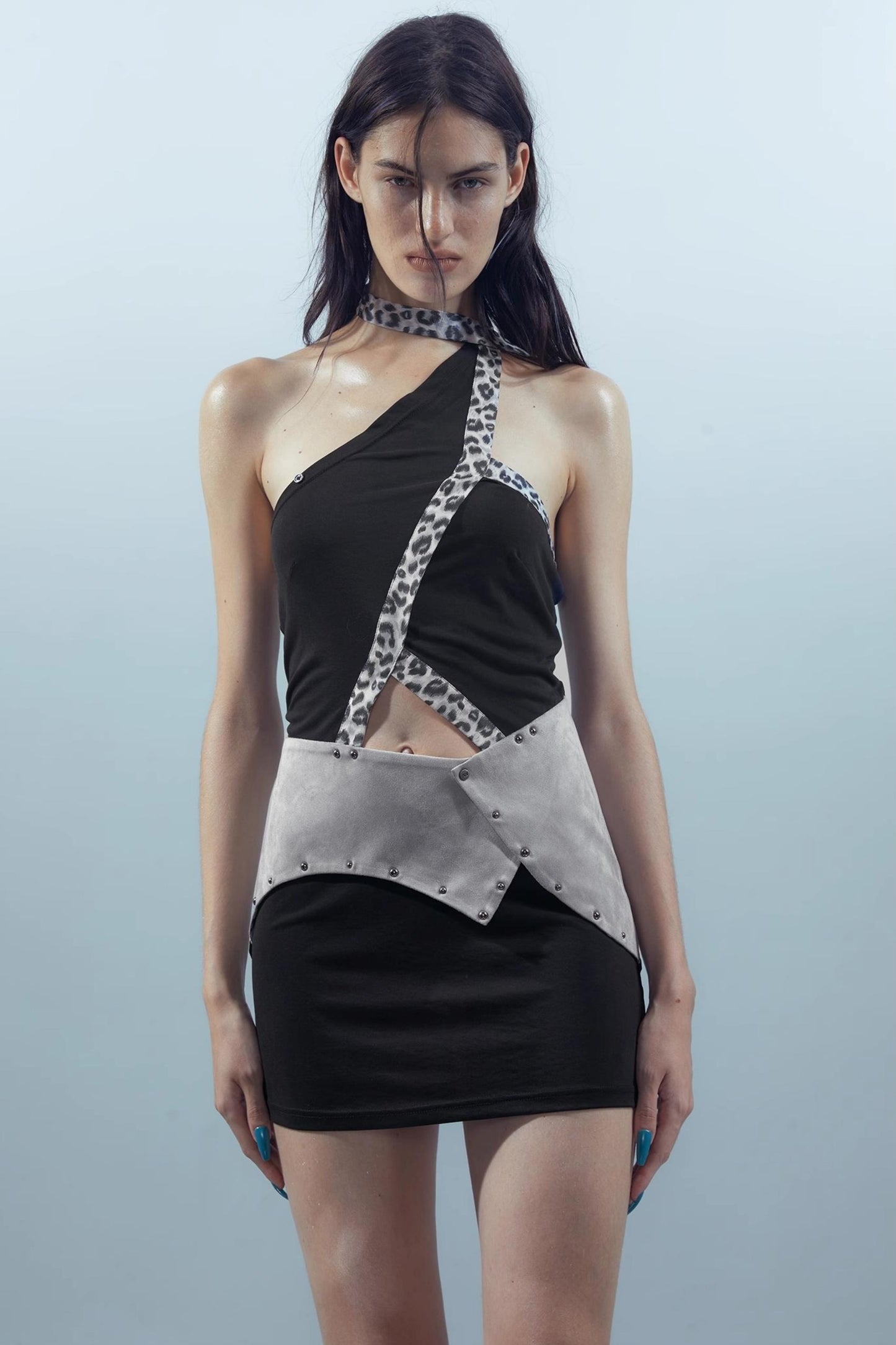 Leopard Patchwork Dress