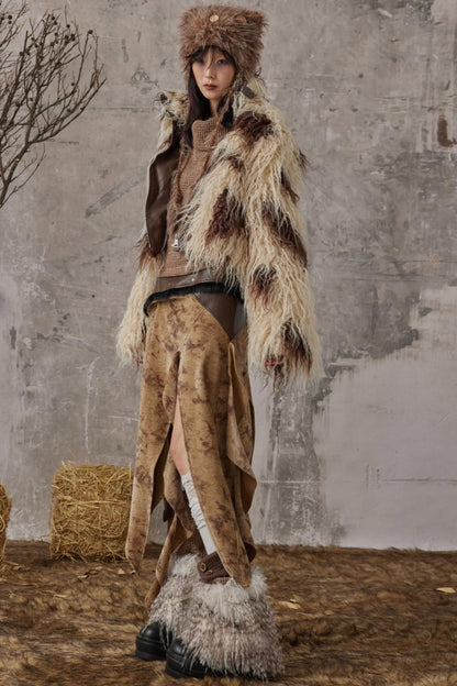 Wandering Style Retro Rivets Skirt