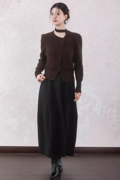 Asymmetrical Ribbon Sweater