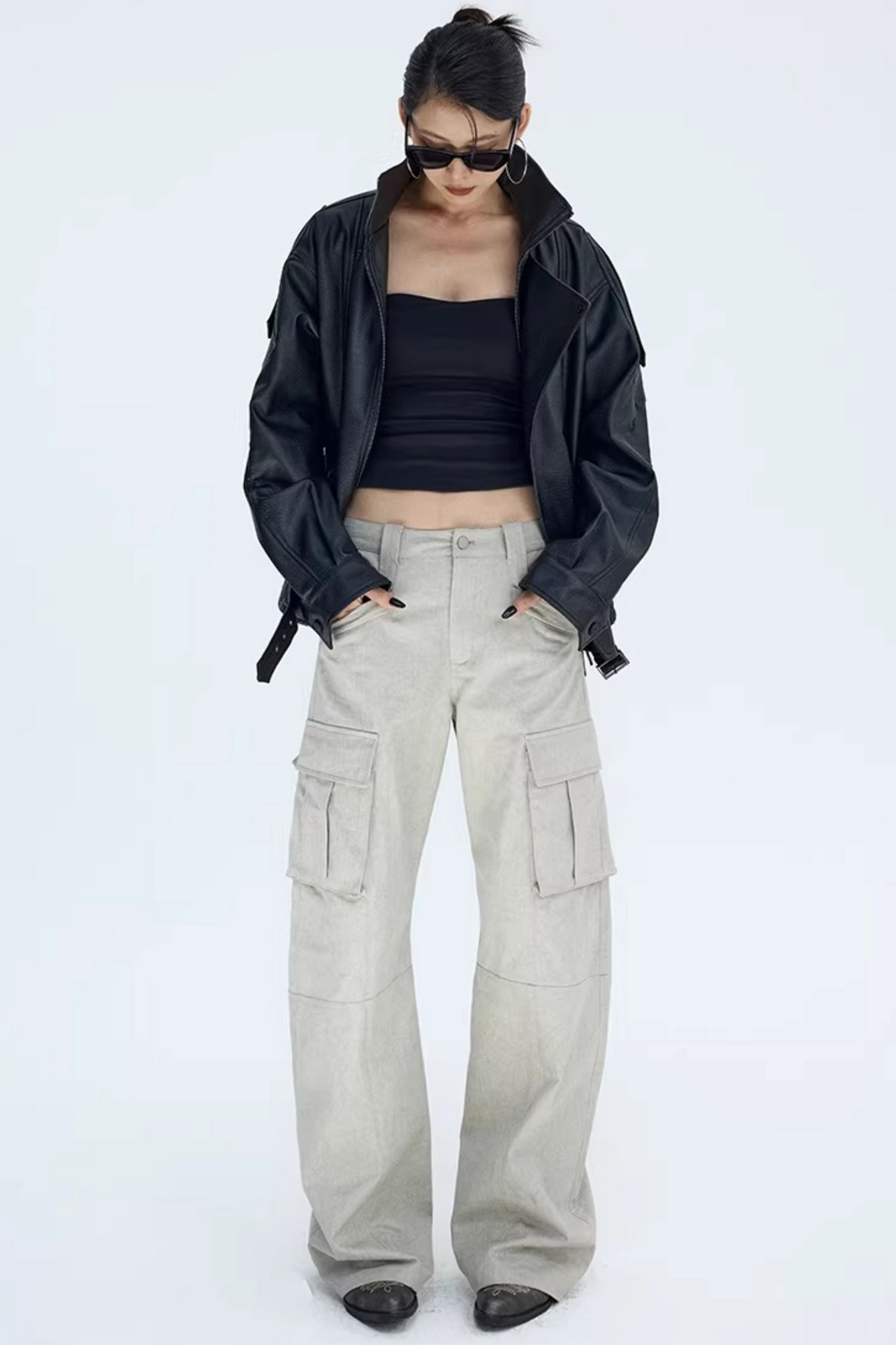 Vintage Glacier Gray Workwear Pants