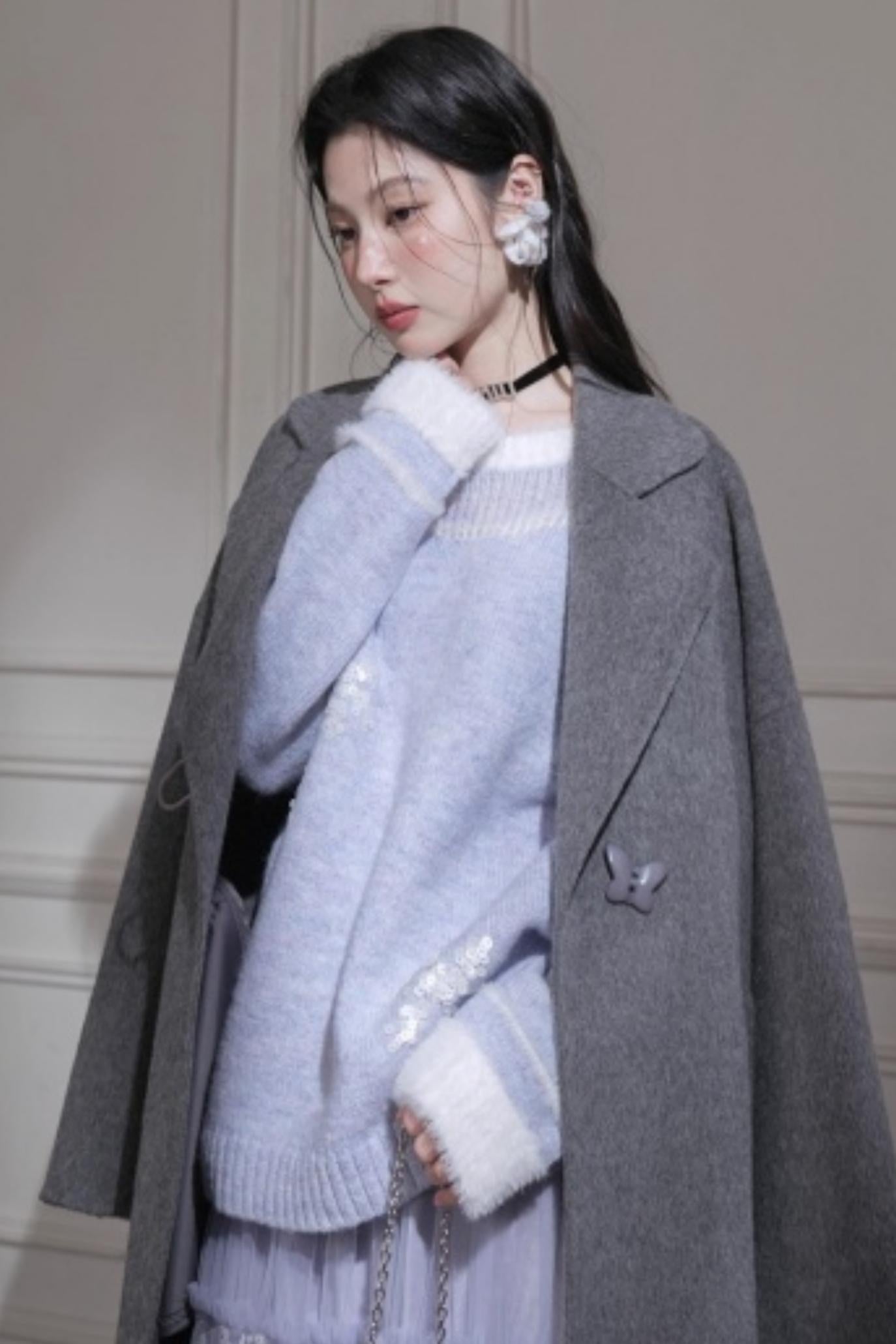 Snowflake Sequin Pullover Sweater