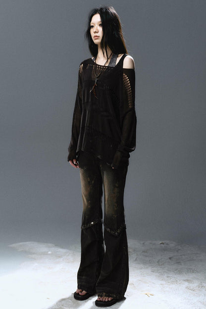 Linen Knit Cover-Up Top