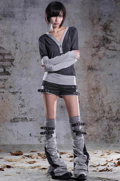 Punk Retro Low-Rise Shorts Set-Up