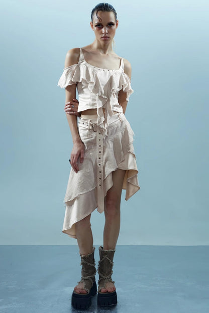 Spectacular Linen Skirt Set-Up