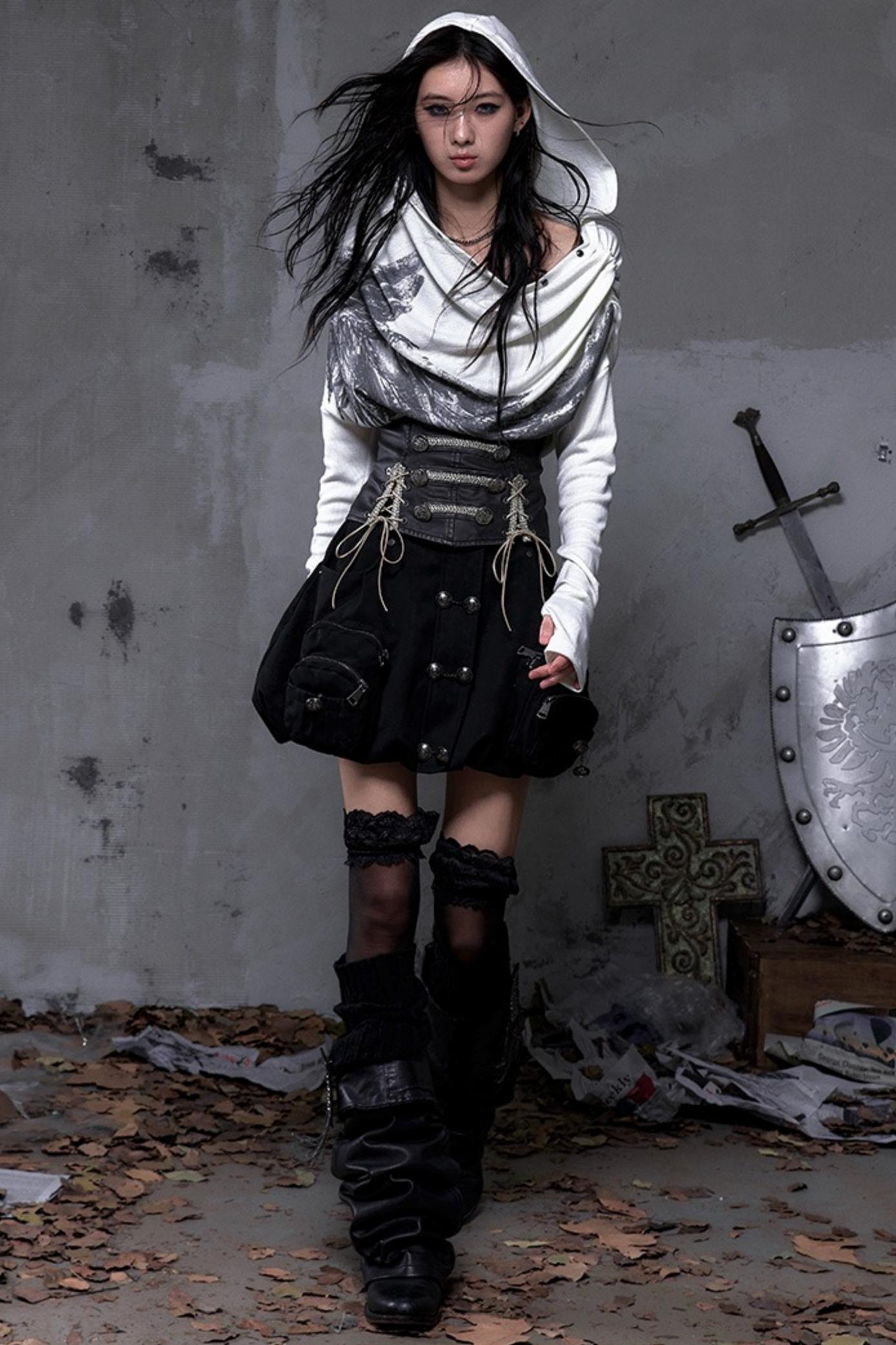 Court Street Leather Skirt