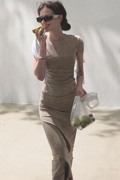 Lace-Trimmed High Waist Skirt