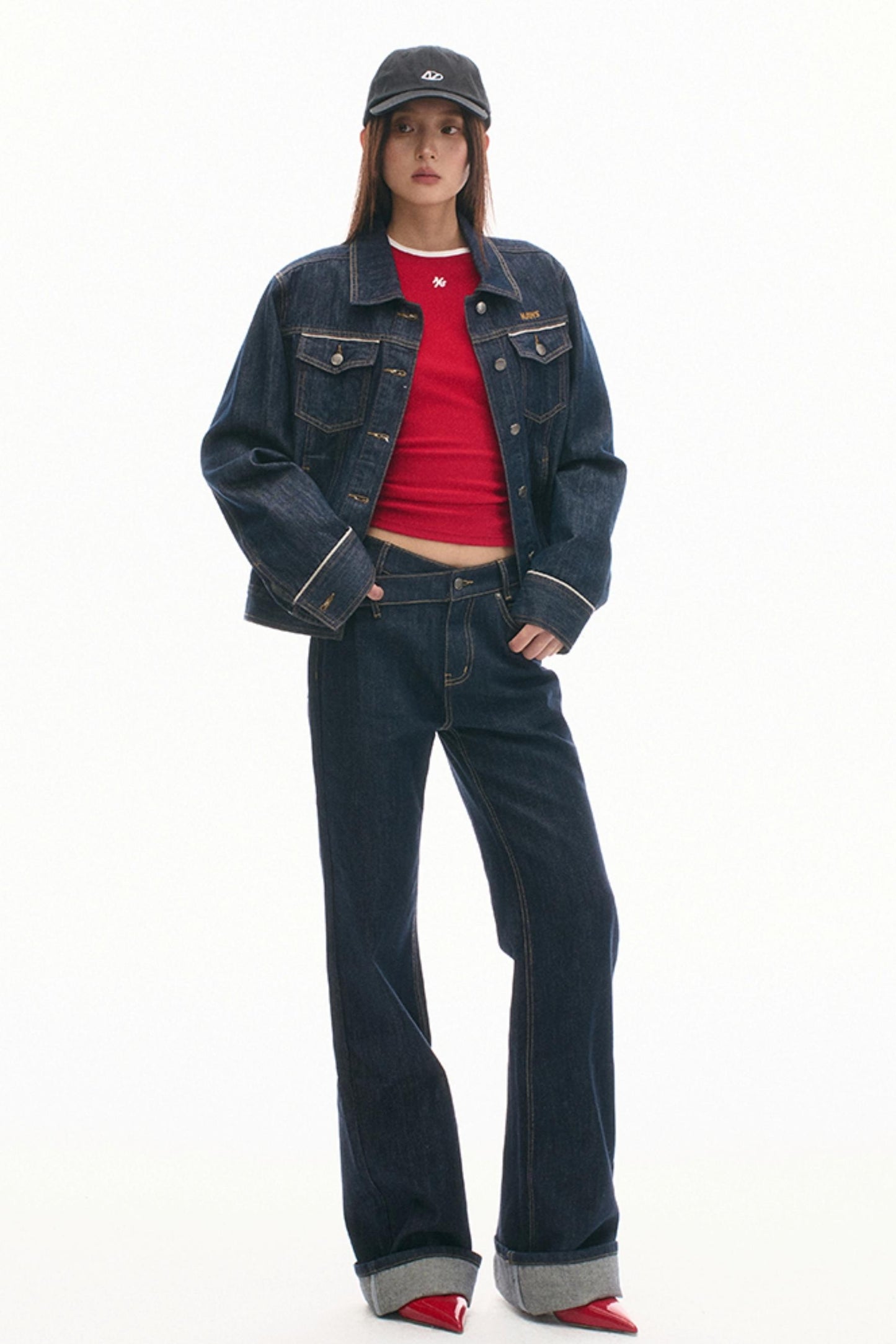 Retro Denim Cowboy Jacket Set-Up