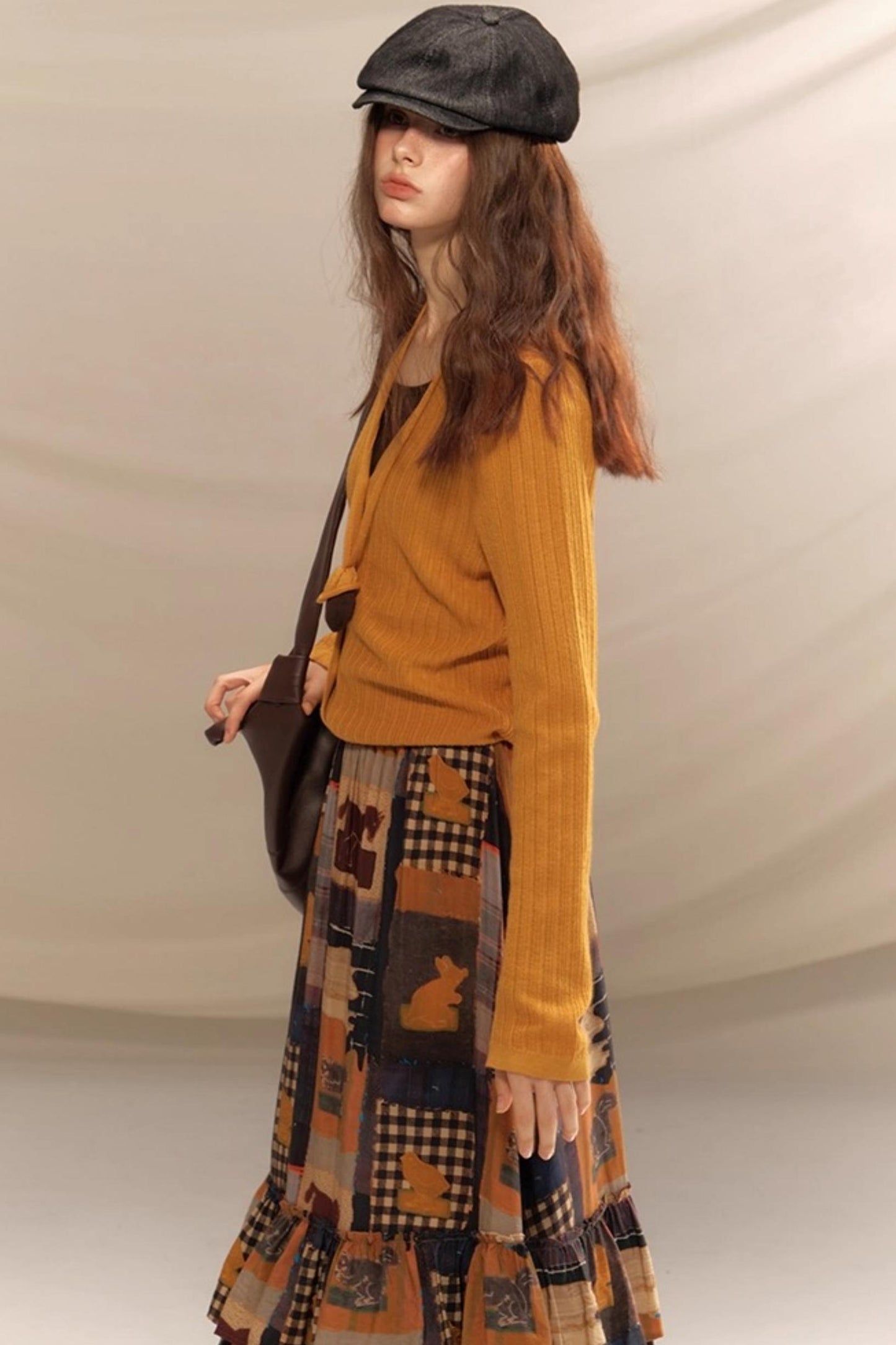 Vintage Pine Cone Sweater Skirt Set-Up