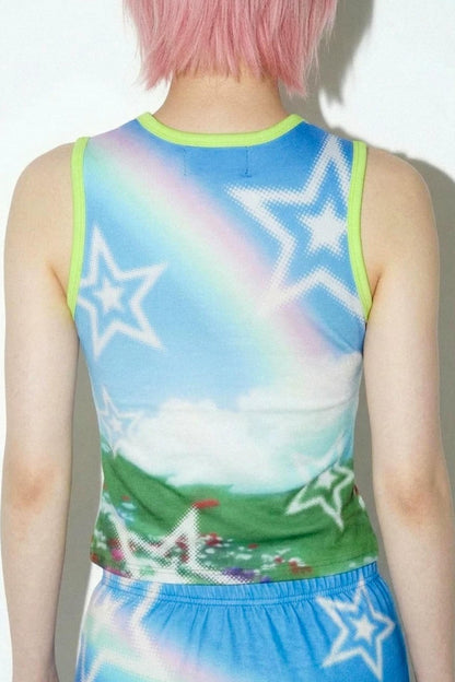 Amerikanisches Y2K-Tanktop mit Print