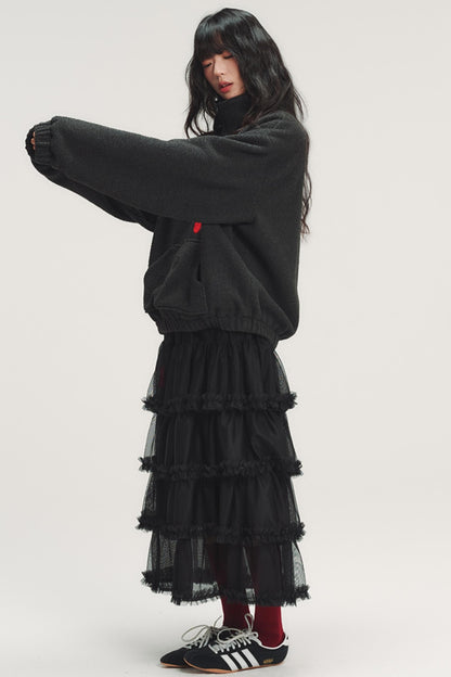 Colorful Plaid Fleece Sweatshirt