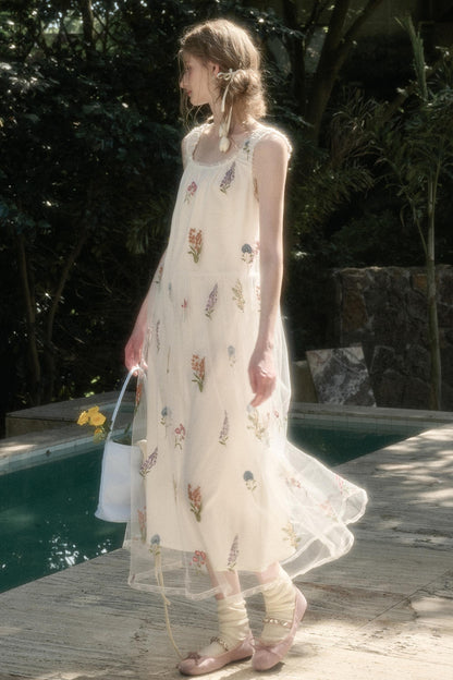 Double Layer Halter Dress