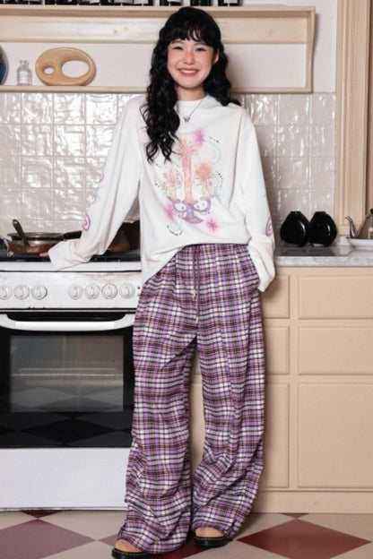 Candlestick Print White T-Shirt