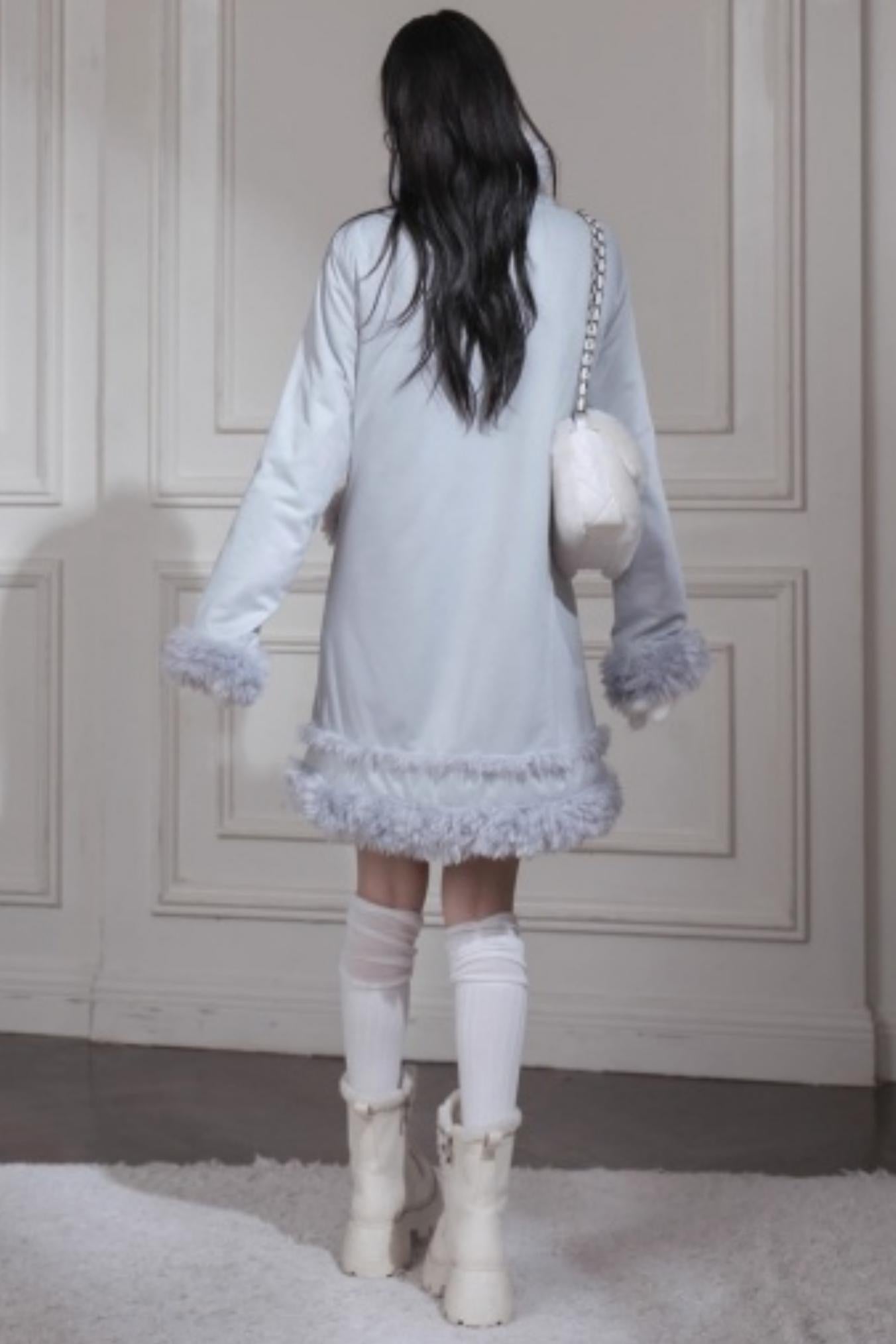 Misty Suede Fur Coat