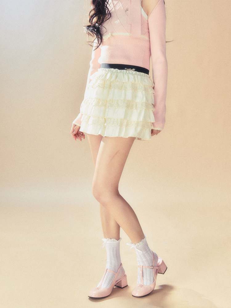 Sweet A-Line Cake Mini Skirt