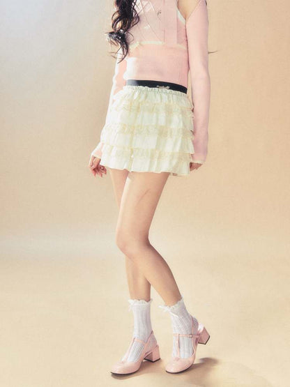 Sweet A-Line Cake Mini Skirt