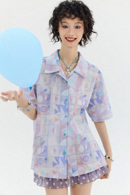 Summer Geometric Blouse