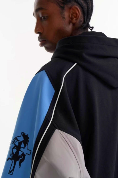 Jacke mit kontrastierenden Stickereien