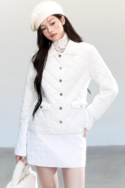 Diamond Plaid Cotton Suit Coat Set-Up