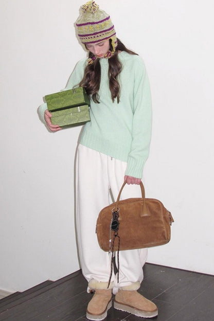 Mint Violet Wool Sweater