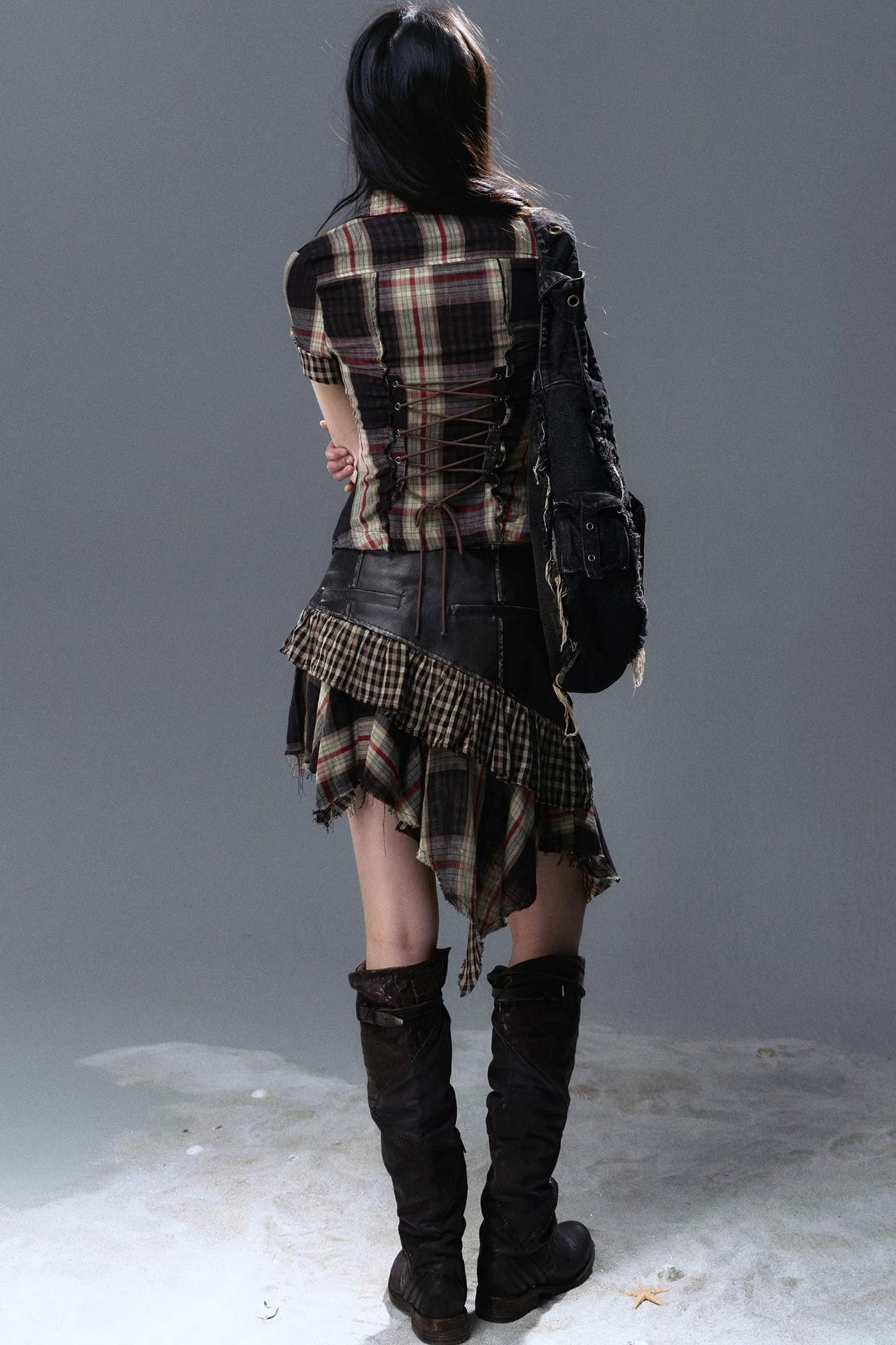 Vintage Lace Pleated Blouse