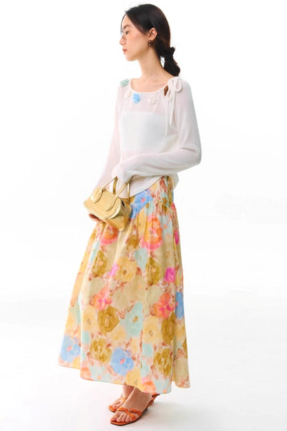 Flower Crochet Knit Top