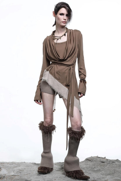 Hustle Lyocell Knit Collar T-shirt