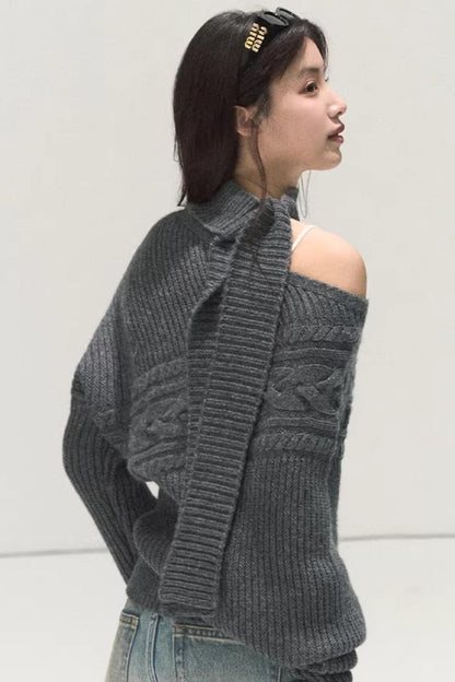 페스티브 오프숄더 스웨터 세트